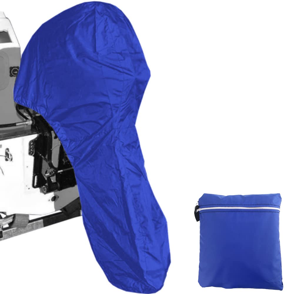 Skyour Außenbord-Motorabdeckung, wasserdicht, Bootsmotor-Abdeckung, Staub-Rian UV-Motor-Schutzabdeckungen (111,8 x 119,4 x 9,4 x 94 cm für UP 5 cm) Blau von Skyour