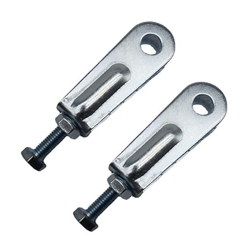 Slakerbe 2 Stück 11 mm Kettenwelleneinsteller, Motorrad Kettenspanner Eisen Silber Easy Fit Kettenwelleneinsteller Teile Kompatibel für Raptor 350 2005-2016 von Slakerbe