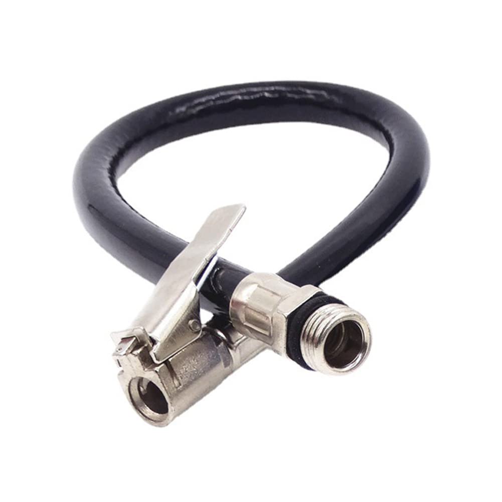 Slakerbe Reifenfüller Schlauch 38cm Reifenfüller Schlauchadapter Inflator Pumpe Schlauch Luftschlauch Adapter Reifenfüllschlauch Autoventil Adapter Ventilverlängerung für Motorrad Auto,Schwarz von Slakerbe