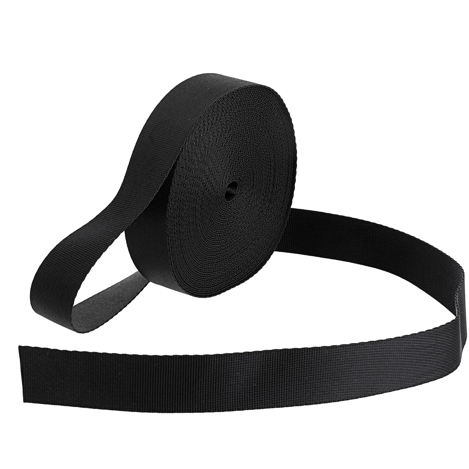 11 Meter x 25mm Nylon Gurtband strapazierfähiges Gurtband Schwarze Gepäck Befestigung Gurt Flaches Gurtband für Outdoor-DIY-Ausrüstung Reparatur Basteln Haustierhalsbänder von Sliverdew