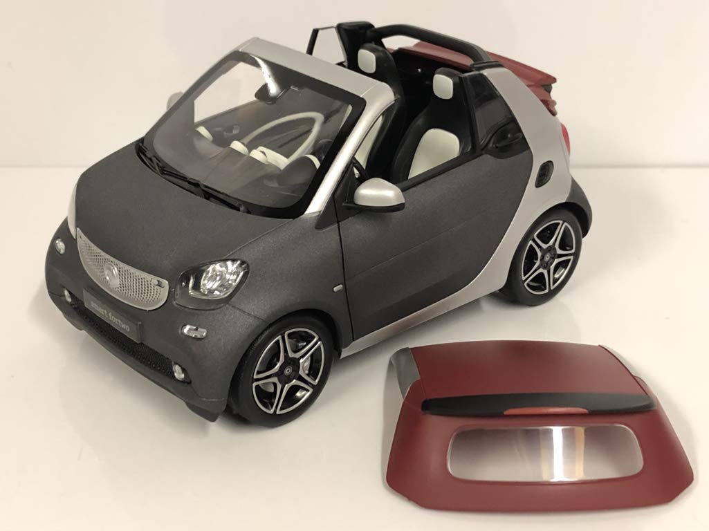 Smart fortwo Cabrio (A453), matt-dunkelgrau/silber, 0, Modellauto, Fertigmodell, I-Norev 1:18 von Smart