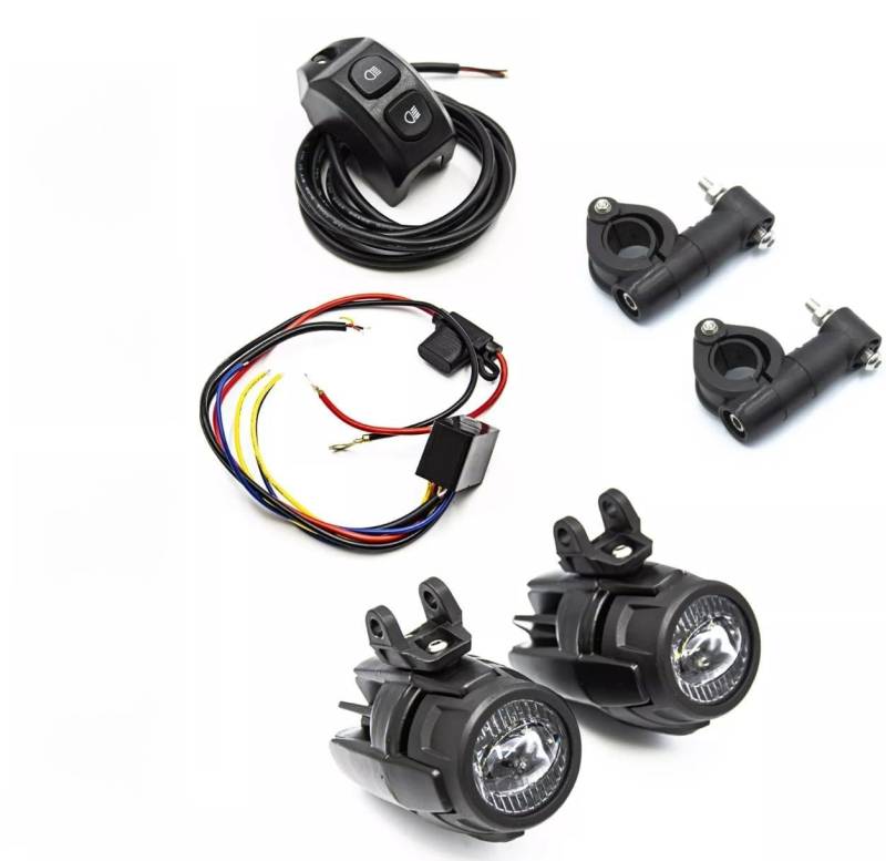 LED-Nebelscheinwerfer-Kit für R1300GS Standard Adventure, 40 W Flutlicht, 4000 Lumen, zugelassen + Rohrhalterungen + SBW2-Steuergeräteverkabelung, SCHLÜSSEL von Smartbomb