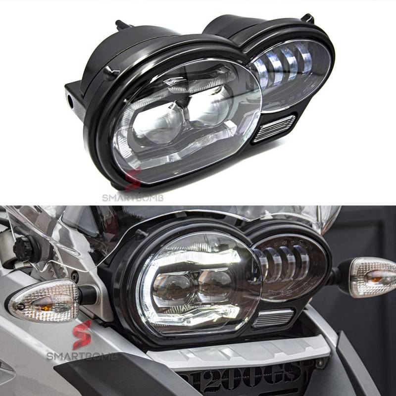 LED-Scheinwerfer GS 1200 2004-2013 IP67 wasserdichtes Motorrad spezifisches Plug & Play-Canbus kein Fehlercode Angel Eyes DRL 2019 Smartbomb von Smartbomb