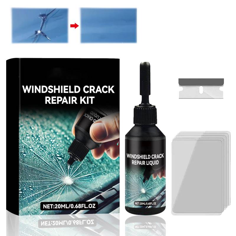 Smdrafy Windschutzscheibe Reparaturset,Glas Reparatur Flüssigkeit,Windschutzscheibe Glass Repair,Reparaturset Auto Windschutzscheiben,Reparatur von Windschutzscheiben Rissen,Sternform und Risse,20ml von Smdrafy