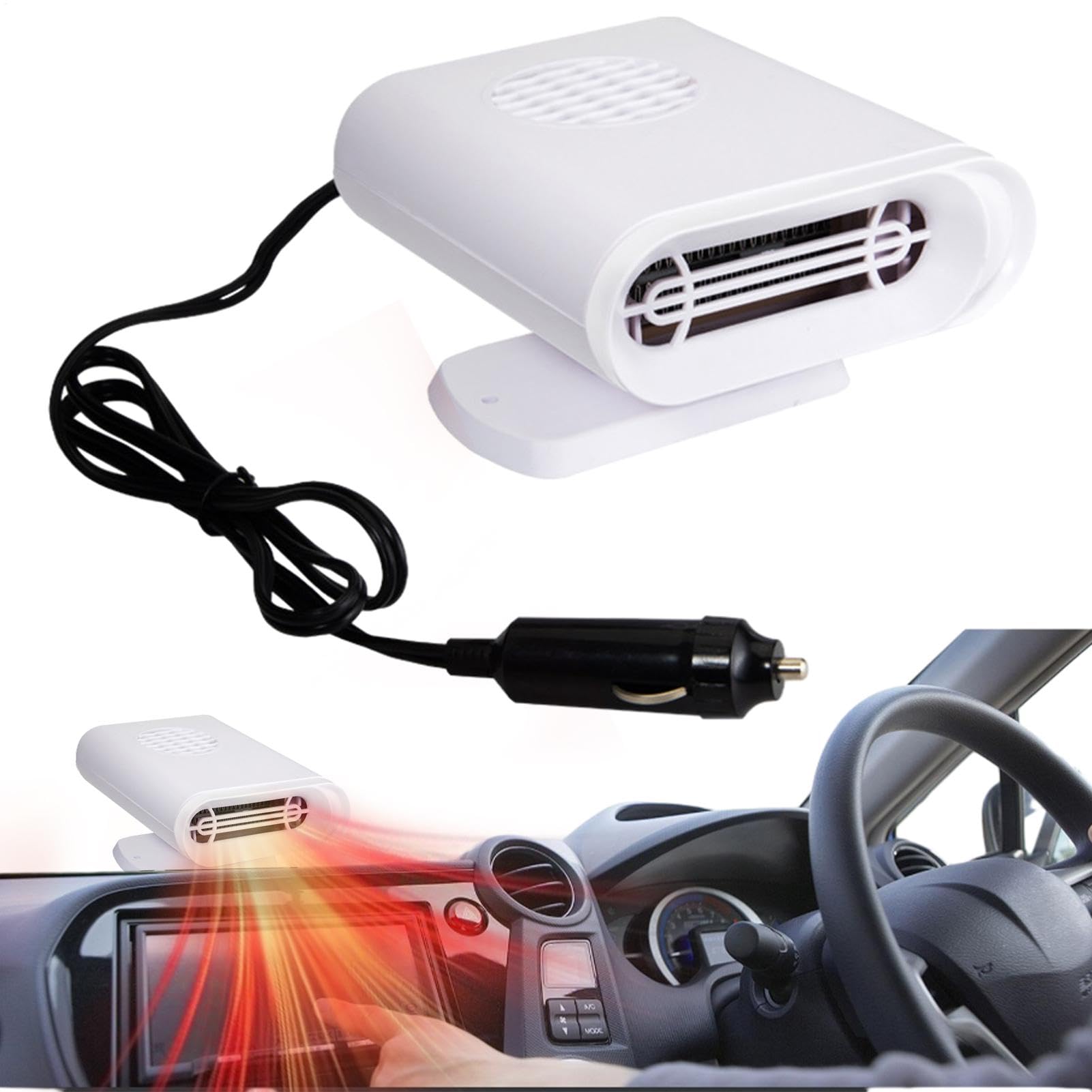 Smileshiney Auto-Defroster, Auto-Defroster-Windschutzscheibenheizung | Scheibenheizung, Entfroster, Demister,Auto-Windschutzscheiben-Schnellheizungen, Auto-Luftheizungs-Defroster-Defogger von Smileshiney