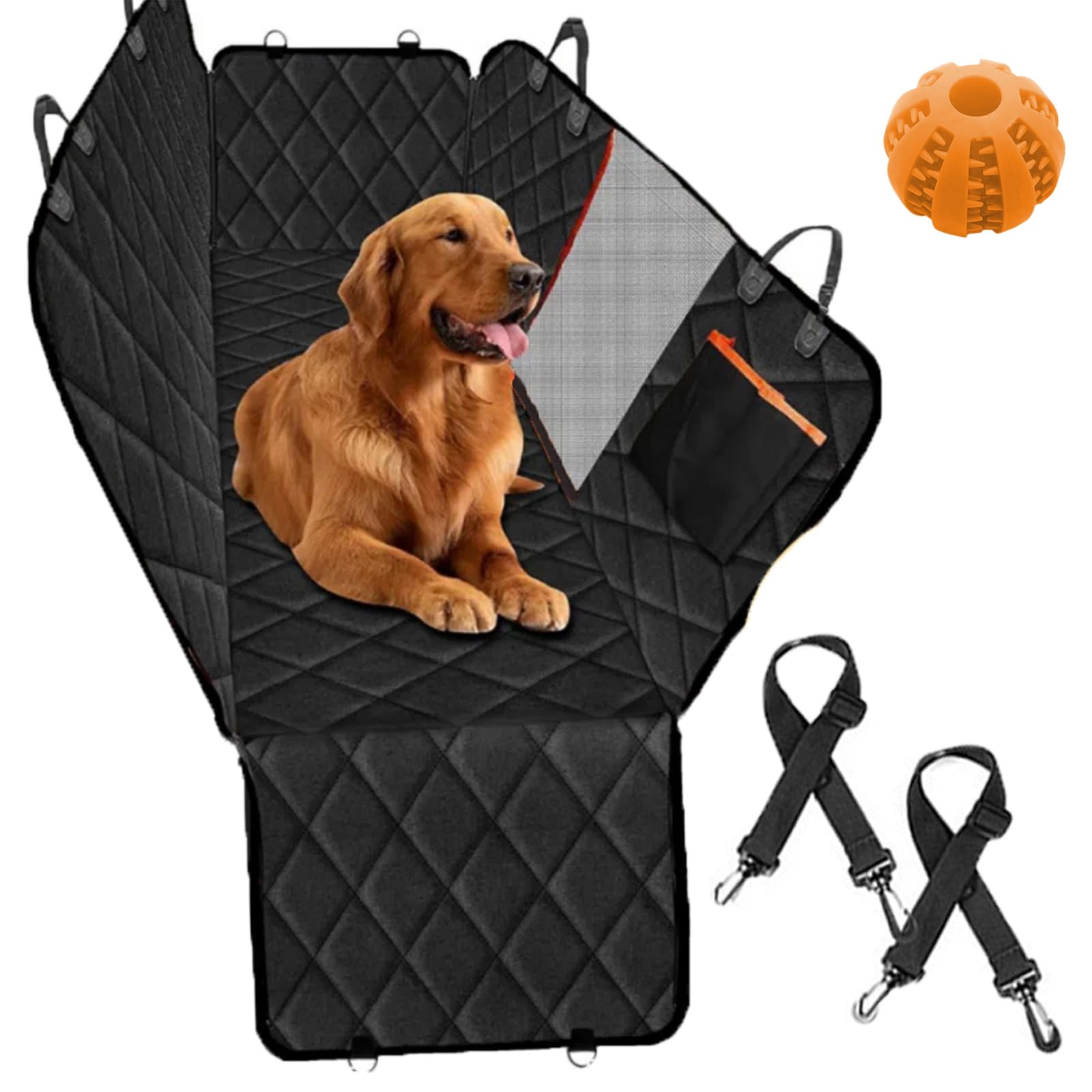 Paweria Pfotenschutz Pro, Hundedecke Auto Rückbank Wasserdicht & Kratzfest, Dog Car Seat Cover, Hundeautodecken Rücksitz, Hundeschutz Auto Rückbank Teilbar Universal (Style-1) von Snrtevu