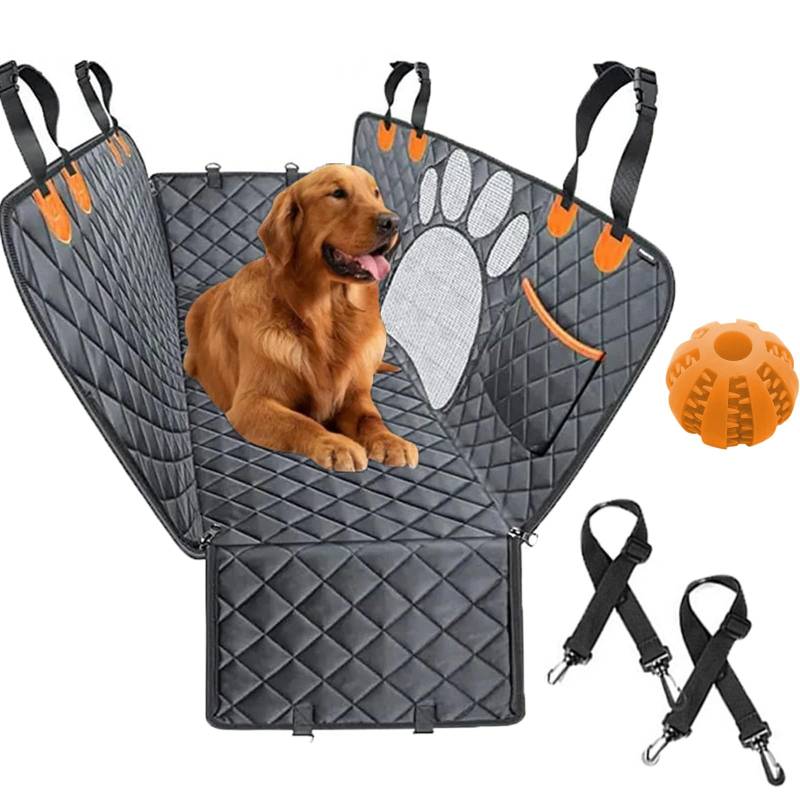 Paweria Pfotenschutz Pro, Hundedecke Auto Rückbank Wasserdicht & Kratzfest, Dog Car Seat Cover, Hundeautodecken Rücksitz, Hundeschutz Auto Rückbank Teilbar Universal (Style-3) von Snrtevu