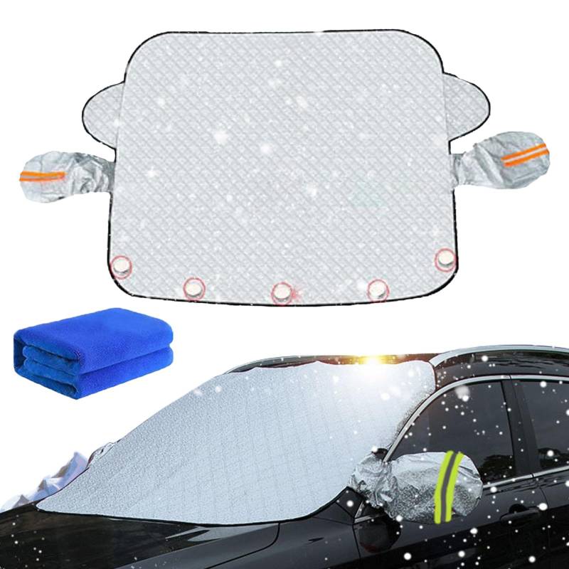 Snrtevu Magnetic Car Anti-Snow Cover, Magnetic Frost Cover for Car Windshield, Scheibenabdeckung Auto Winter, Magnetic Windshield Cover for Sedan&SUV (Style-1) von Snrtevu