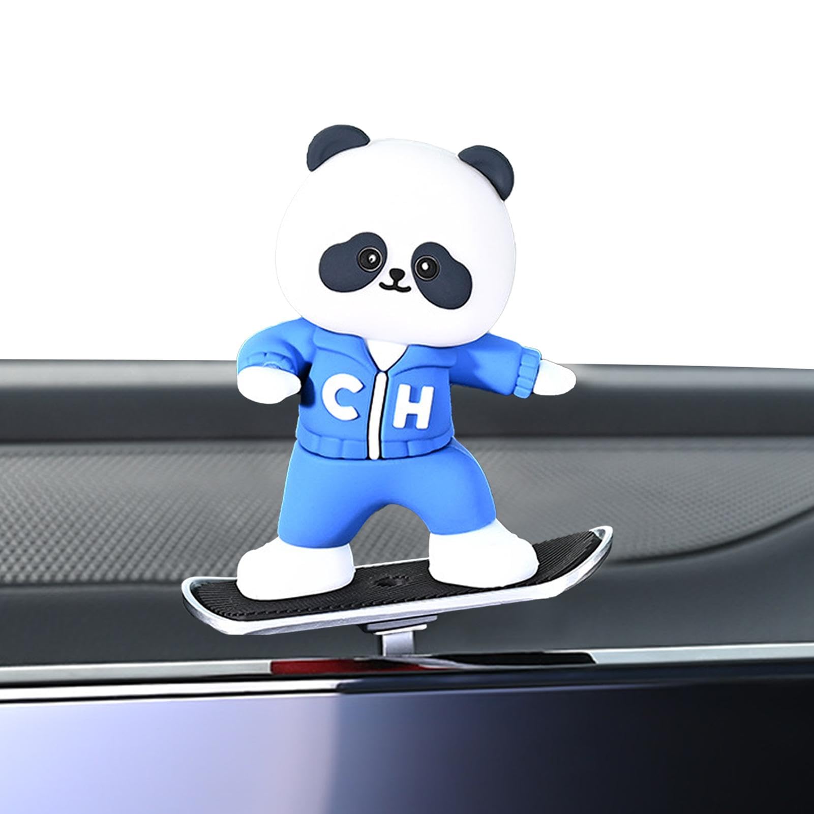 Car Decorations | Cute Car Accessories | Skateboarding Bear Car Decor, Central Control Screen Ornament, Playful Dashboard Accessory For Men & Women, Creative Car Dashboard Figurines For Drivers von Snsengg