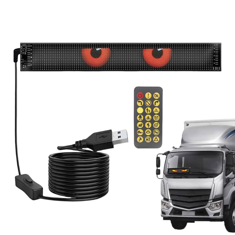 RGB Devil Eye Lampe, Bunte Augenlampe Für Auto, LED Eyes Auto, Autofensterbeleuchtung, Devil Eye Autozubehör, Programmierbare Flex-Fahrzeuganzeige, Intelligente Autobeleuchtung Für Autofenster, KTV von Snsengg