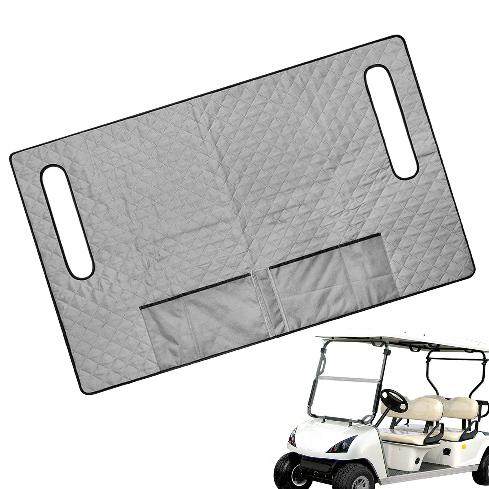 Snsengg Golfwagen-Sitzbezug, wasserdicht, Handtuch für Golfwagen, 137 x 80 cm, kühlender Wärmeschutz für 2-Personen-Sitze, Passform, Outdoor-Golfwagen (grau) von Snsengg