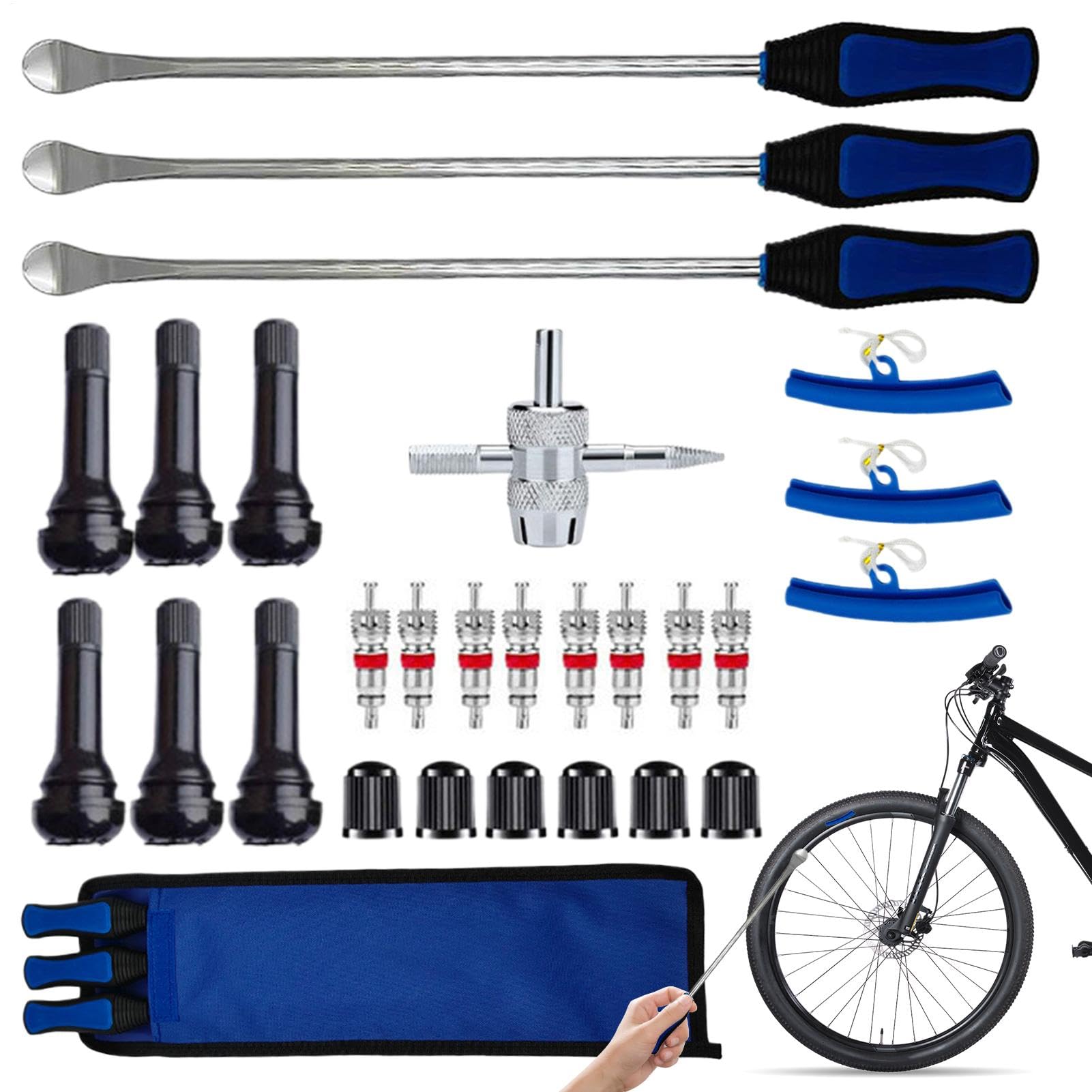 Snsengg Tire Changing Tool, Tire Removal Iron, Motorcycle Tires Kit, Tires Changing Lever, Motorcycle Tire Changer Set, Featuring A Long Iron Lever and Installation Tools for Quick and Replacement von Snsengg