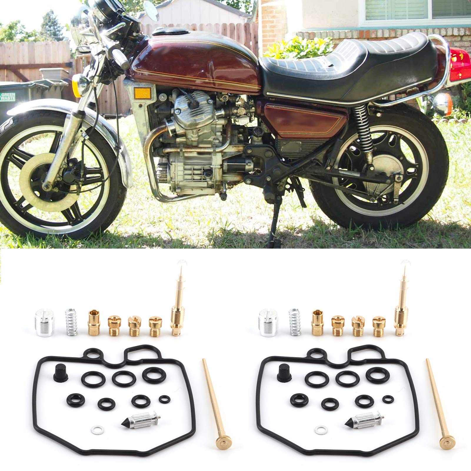 Vergaser-Ersatzteile, Vergaser-Reparatursatz 2 Sätze Motorrad-Vergaser-Reparatur Vergaser-Wiederaufbau-Reparatursatz für CX500 Custom für CX500 Deluxe von banapoy