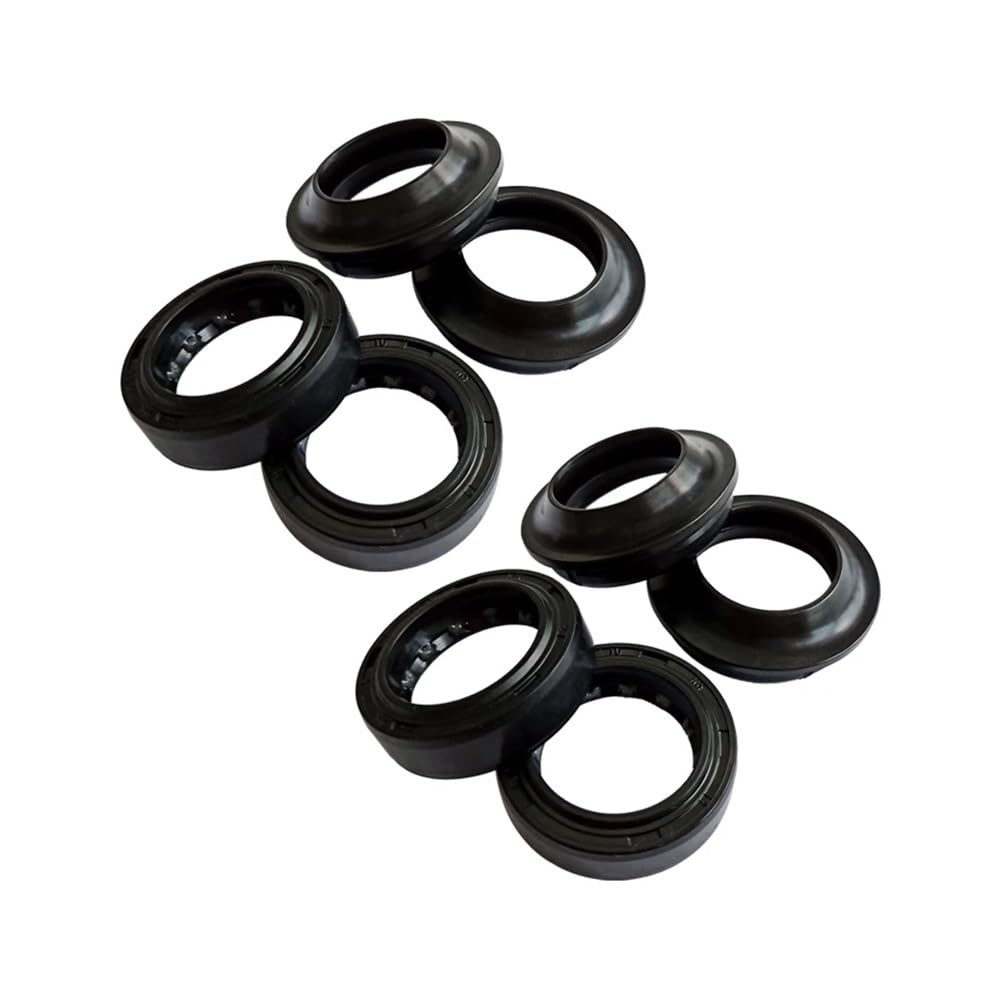 27x37x7,5 27 * 37mm Motorrad Zubehör Front Absorber Gabel Dämpfer Welle Suspension Öl Dichtung Fixer 27 37 Staub Abdeckung Kompatibel(4pc Seal 4pc Cover) von SoKOIUU