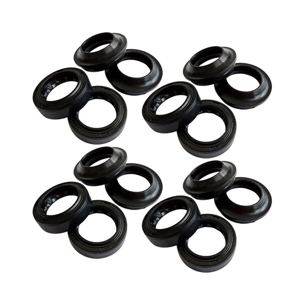 27x37x7,5 27 * 37mm Motorrad Zubehör Front Absorber Gabel Dämpfer Welle Suspension Öl Dichtung Fixer 27 37 Staub Abdeckung Kompatibel(8pc Seal 8pc Cover) von SoKOIUU