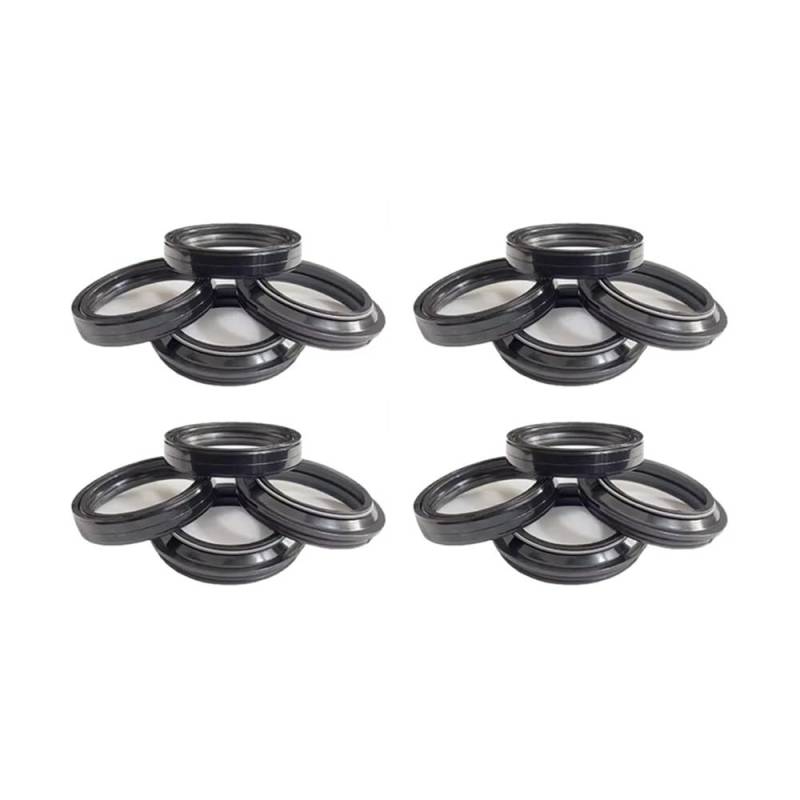 43x54 Gabel Dämpfer Welle Öl Dichtung Retainer Staub Abdeckung Kompatibel Mit DL650 DL650X DL650XA DL VS VS 650(8pc Seal 8pc Cover) von SoKOIUU