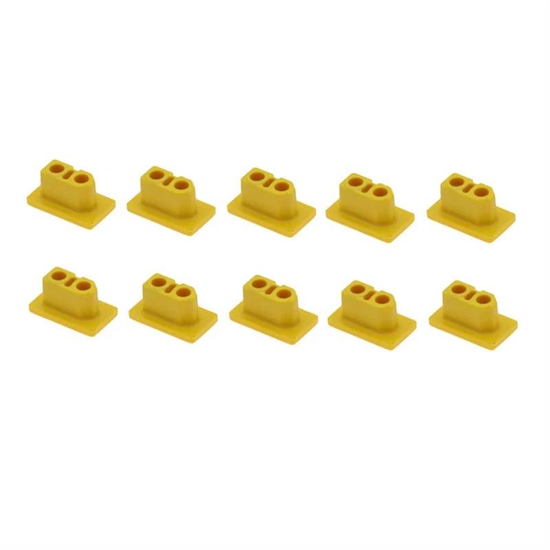 ERSATZTEIL 10 STÜCKE XT60 XT90 Männlich Weiblich Stecker Schutz Fall PVC 90 Grad Weich Hart Staubdicht Kappe Stecker Schutzhülle Kompatibel Mit RC Dron(XT60 male yellow cap) von SoKOIUU