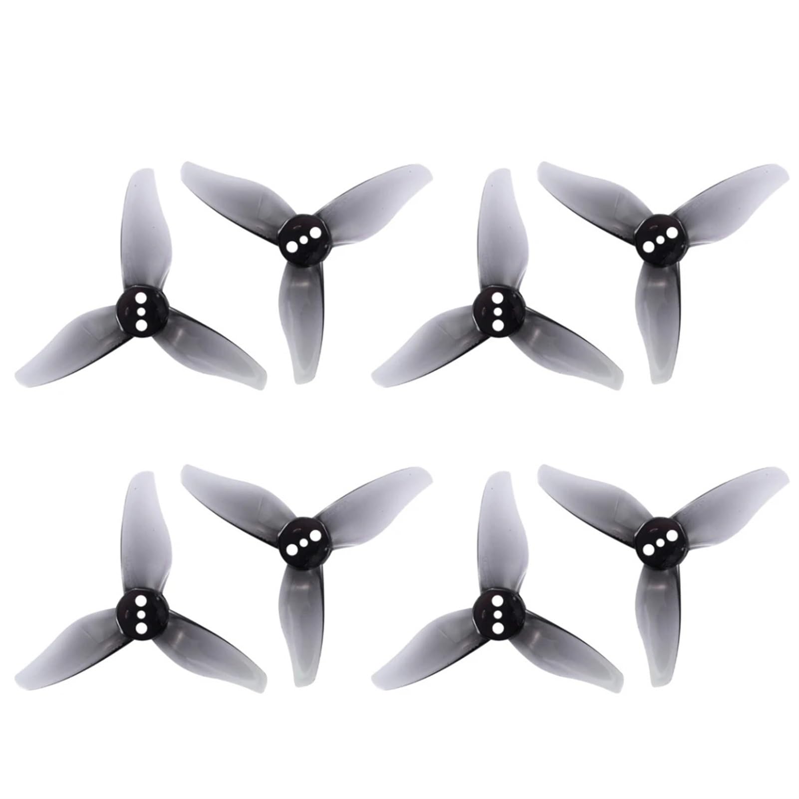 ERSATZTEIL 4 Paar Hurricane 2023 2x2,3 2 Zoll 3-Paddel PC-Propeller mit 1 mm/1,5 MM Löchern Fits 1105-1108 Motor Fits FPV Racing Drone(1.5mm Grey) von SoKOIUU