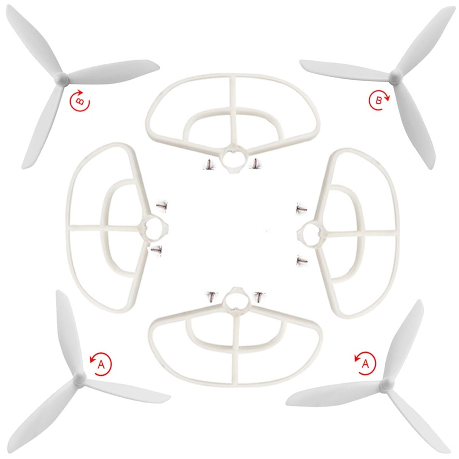 ERSATZTEIL Bugs 2 B2SE B2W Dron X8 Propellerschutz Hochwertiger Doppelschutz Quadcopter RC Drohnenzubehör Kompatibel mit ähnlichen Modellen(White) von SoKOIUU