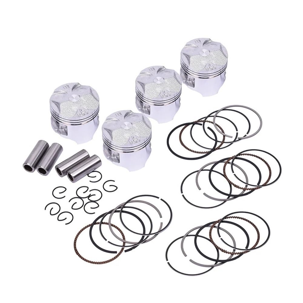 ERSATZTEIL STD Übergröße 0,25 Mm 0,5 Mm 48,5 Mm 48,75 Mm 49 Mm Stift 13 Mm Motorradmotor Kolbenringsatz Kompatibel mit CBR250 MC14 MC17 CBR 250 KT7(4set STD Piston Ring) von SoKOIUU