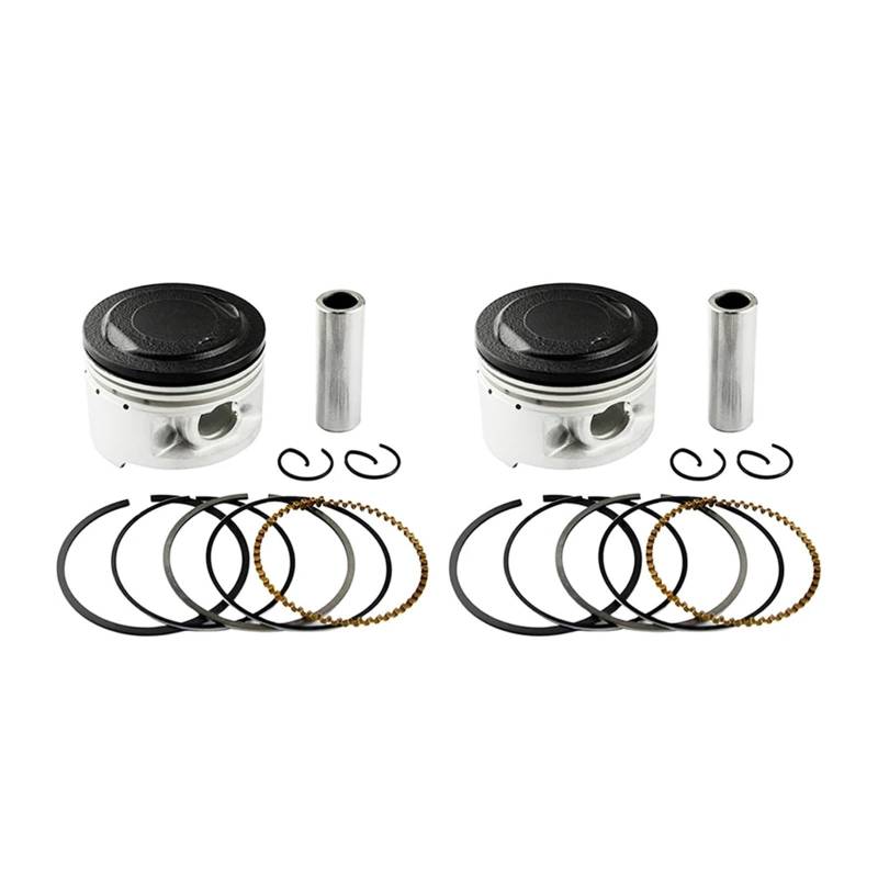 Motorradzubehör Zylinderbohrungsgröße 49 mm 49,25 mm 49,5 mm 49,75 mm 50 mm Kolbenring-Komplettsatz kompatibel mit XV250 XC125 XV 250(2 Sets 49.25mm) von SoKOIUU