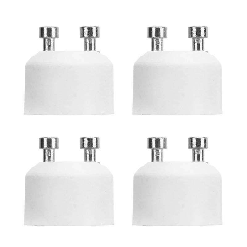 GU10-Sockel,4 Stück GU10 auf MR16-Adaptersockel,Hitzebeständiger Lampenfassungskonverter für LED-Halogenlampen,GU10 auf MR16-Lampenfassung,GU10 auf MR16-Adapter,GU10 auf MR16-Lampensockel-Adapter von Socobeta