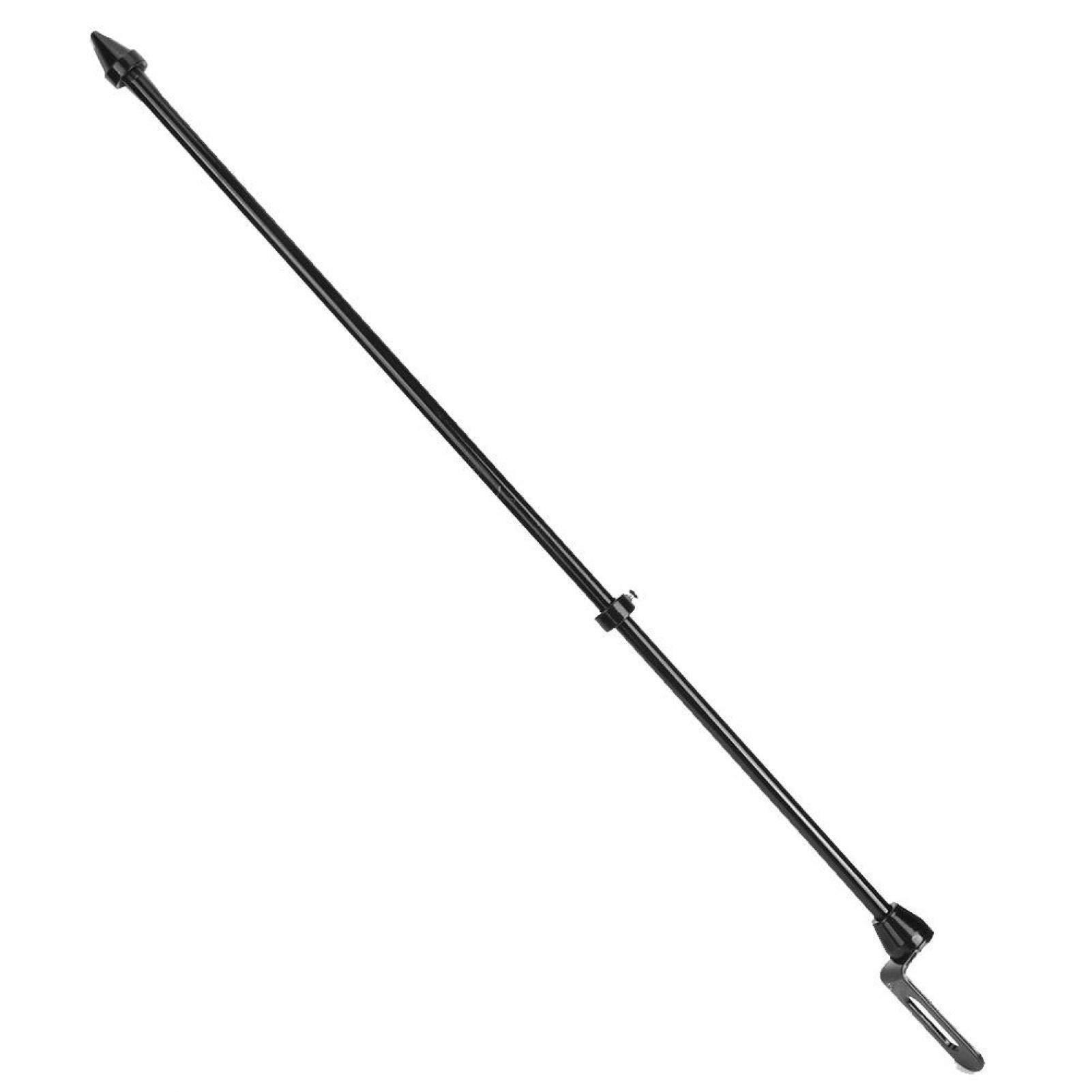 Motorrad Fahnenmast Gepäckträger Pole Auto Zubehör für Auto Stahl-Fahnenmast Universal (black) von Socobeta