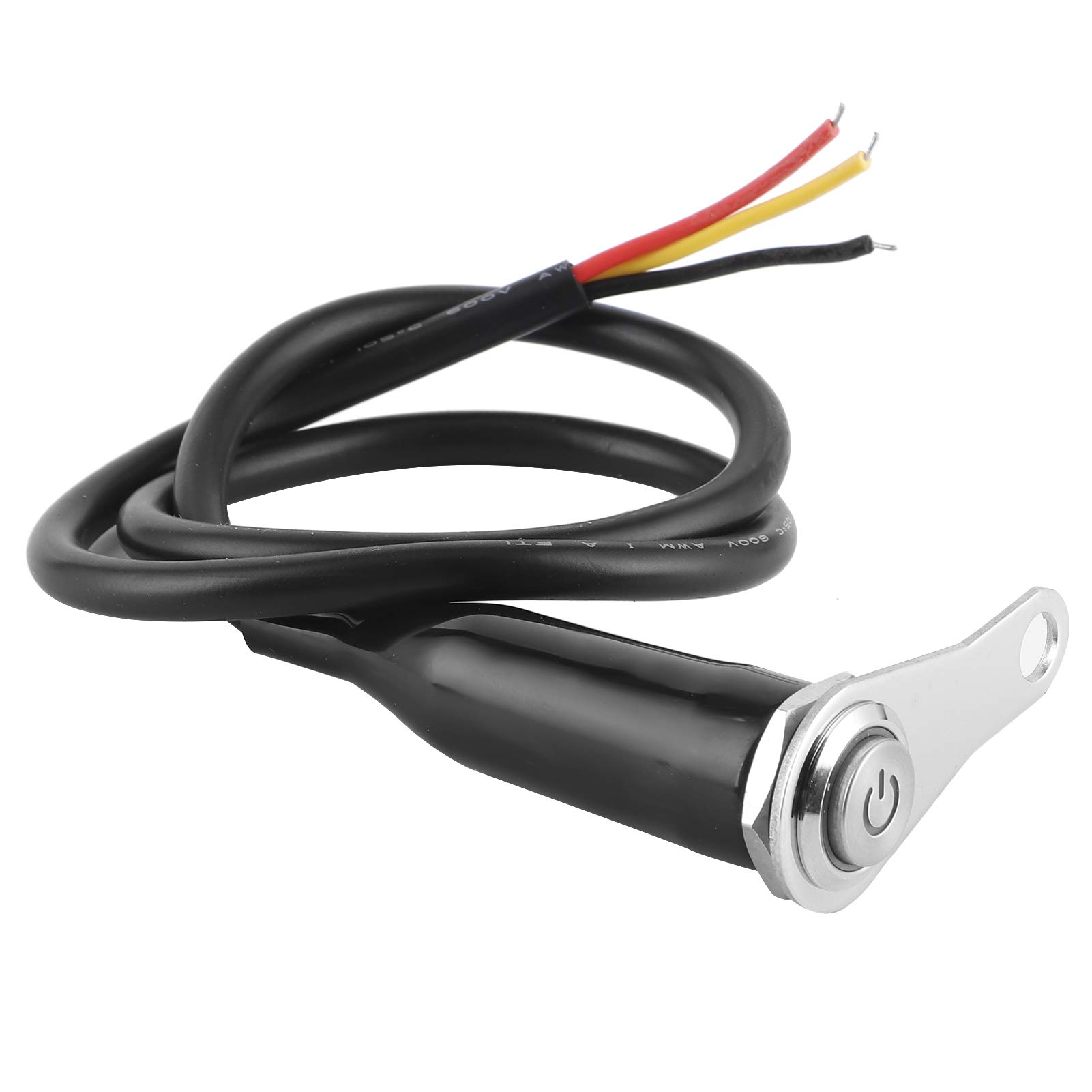 Socobeta 12 V Motorrad-Lenkerschalter, Edelstahl, LED-Modifikation, Halterung, Steuertaste für Licht (1 * Schalter) von Socobeta