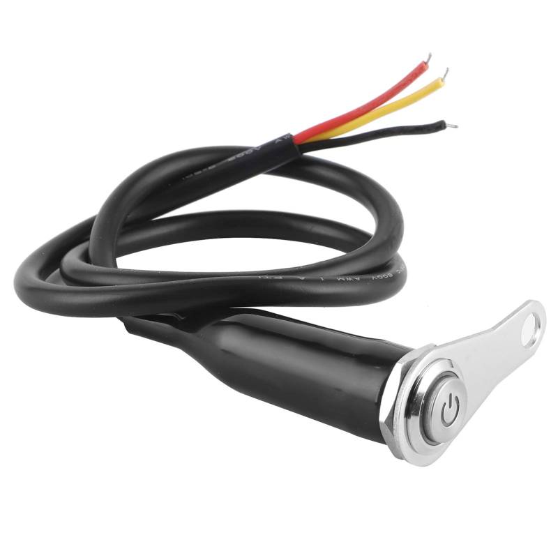 Socobeta 12 V Motorrad-Lenkerschalter, Edelstahl, LED-Modifikation, Halterung, Steuertaste für Licht (1 * Schalter) von Socobeta