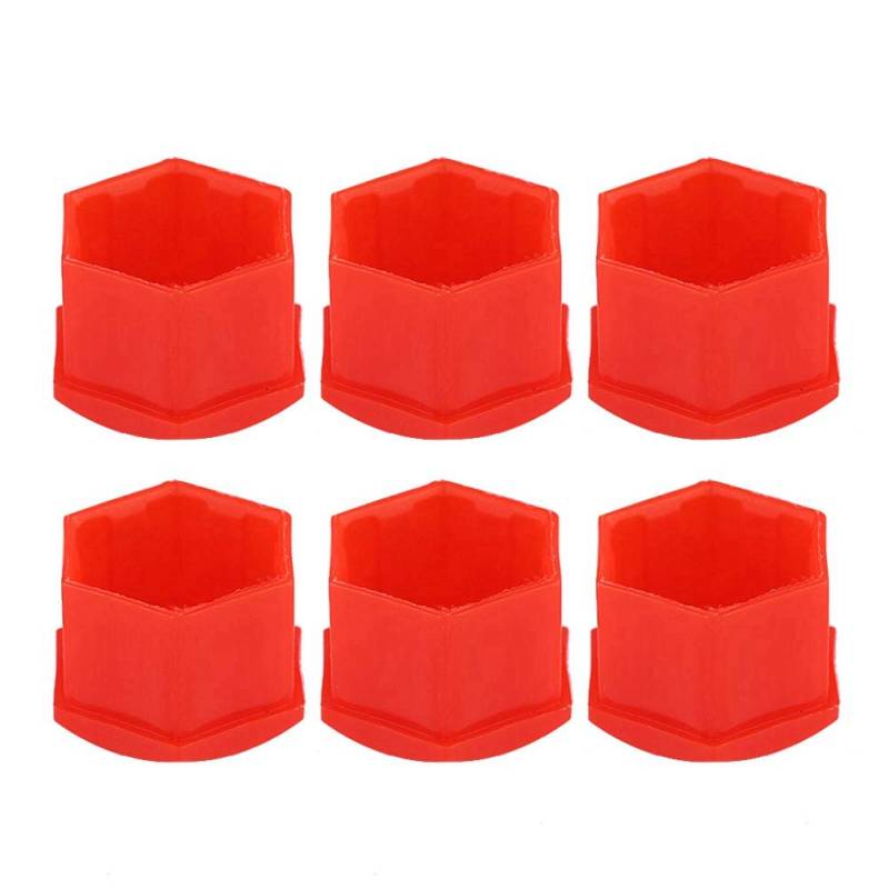 Socobeta 20PCS 21mm Radmutter Abdeckung Auto Felge Schutzkappen Auto Nabe Schraube Schutz für Auto Felge (Rot) von Socobeta