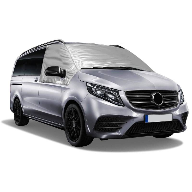 Auto Windschutzscheiben Abdeckung Ersatz für Mercedes-Benz VITO III W447 2014-2022, Frontscheiben Sonnenschutz, 100% Verdunkelnd, Blockiert UV Strahlen, Wetterfeste Frontscheibe Wrap Cover von Soekodu