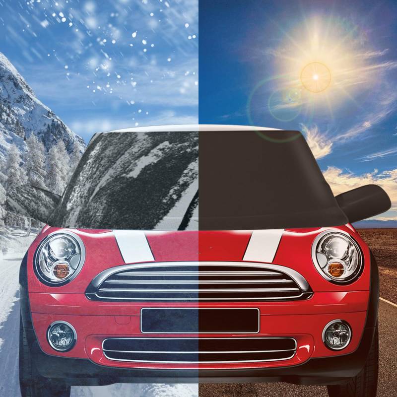 Frontscheibe Sonnenschutz Ersatz für Mini Cooper 2015-2024, 600D Auto Windschutzscheiben Abdeckung, 100% Verdunkelung, Eisschutz, Frostschutz Frontscheibe Wrap Cover von Soekodu