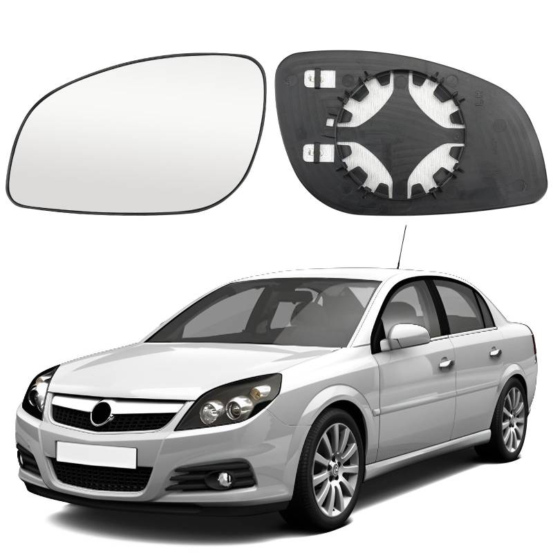 Spiegelglas Ersatz für OPEL SIGNUM/Vectra C 2002-2008, Außenspiegel Glas Asphärisch, Außenspiegel Verstellbar Geeignet, Umkehrlinse Rückfahrglas Spiegel (Links) von Soekodu