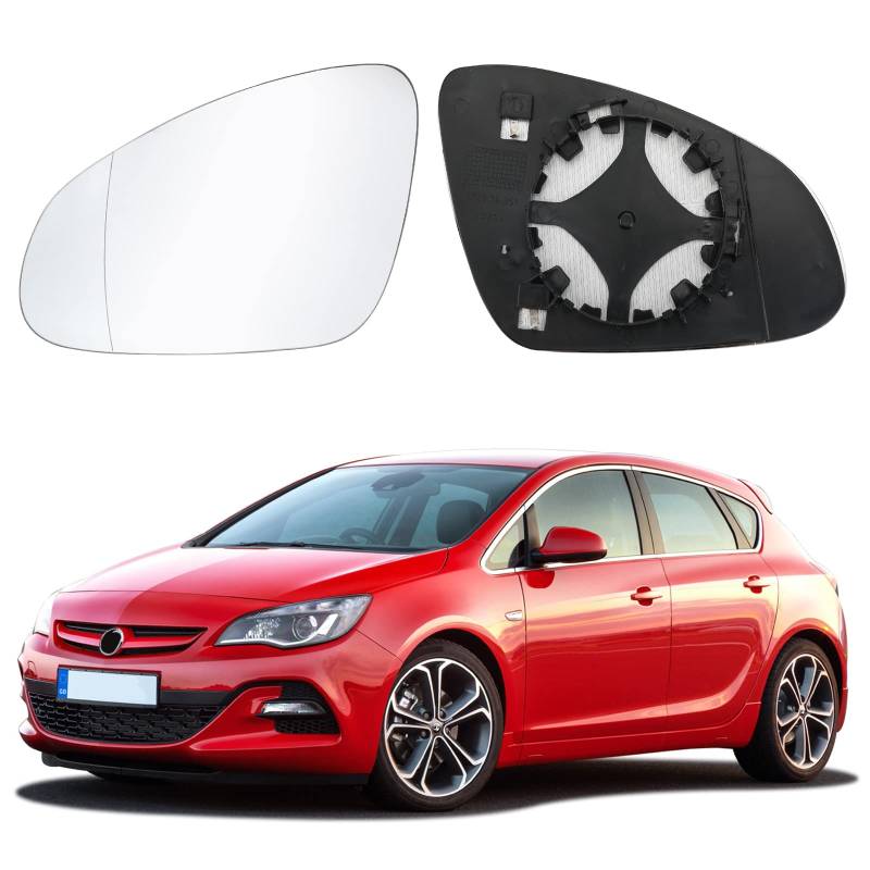 Spiegelglas Ersatz für Opel Astra J 2009-2015, Außenspiegel Glas Asphärisch, Außenspiegel Verstellbar Geeignet, Umkehrlinse Rückfahrglas Spiegel (Astra J-Links) von Soekodu