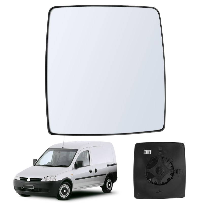 Spiegelglas Ersatz für Opel Combo C 2002-2012, Außenspiegel Glas Asphärisch, Außenspiegel Verstellbar Geeignet, Umkehrlinse Rückfahrglas Spiegel (Links) von Soekodu