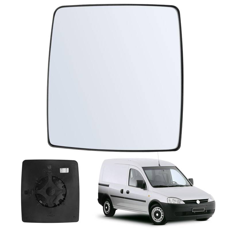 Spiegelglas Ersatz für Opel Combo C 2002-2012, Außenspiegel Glas Asphärisch, Außenspiegel Verstellbar Geeignet, Umkehrlinse Rückfahrglas Spiegel (Rechts) von Soekodu