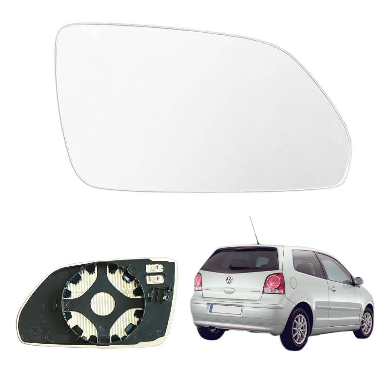 Spiegelglas Ersatz für Skoda Oktavia (1Z3 / 1Z5) 2004-2008, Ersatz für VW Polo 9N 2005-2009, Außenspiegel Glas Asphärisch, Außenspiegel Verstellbar Geeignet, Umkehrlinse Rückfahrglas Spiegel (Rechts) von Soekodu