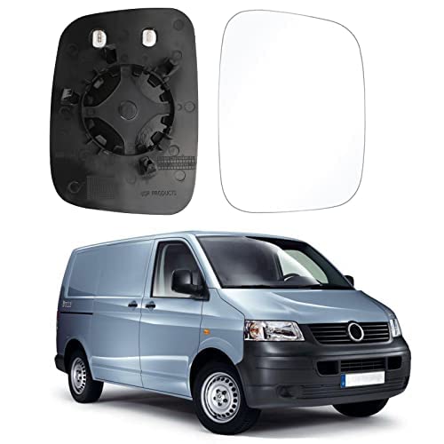 Spiegelglas Ersatz für VW T5 2003-2009, Außenspiegel Glas Asphärisch Ersatz für VW Caddy 2014-2015, Verstellbar Geeignet Umkehrlinse Rückfahrglas Spiegel (Rechts) von Soekodu