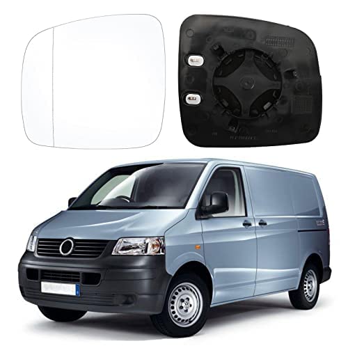 Spiegelglas Ersatz für VW T5 2003-2009, Außenspiegel Glas Asphärisch Ersatz für VW Caddy 2014-2015, Verstellbar Geeignet Umkehrlinse Rückfahrglas Spiegel (Links) von Soekodu