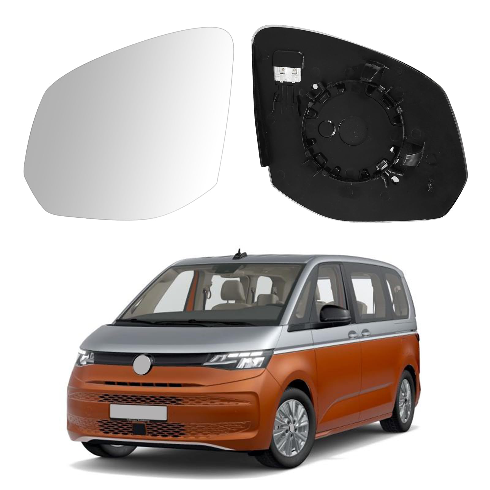 Spiegelglas Ersatz für VW T7 2022-2024, Außenspiegel Glas Asphärisch, Außenspiegel Verstellbar Geeignet Keine Heizfunktion, Umkehrlinse Rückfahrglas Spiegel (Links) von Soekodu