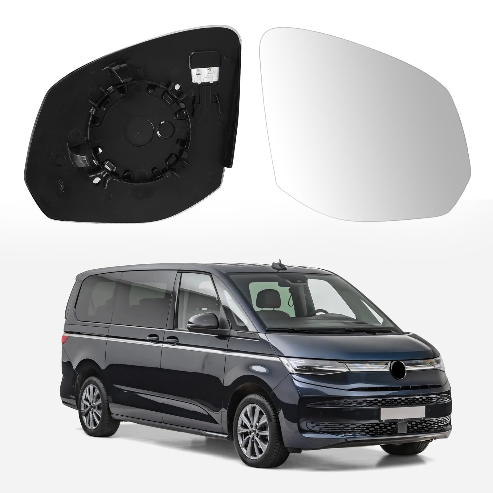 Spiegelglas Ersatz für VW T7 2022-2024, Außenspiegel Glas Asphärisch, Außenspiegel Verstellbar Geeignet Keine Heizfunktion, Umkehrlinse Rückfahrglas Spiegel (for T7-Rechts) von Soekodu