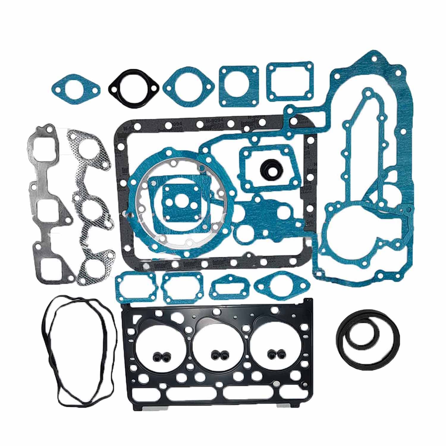 Sogoparts 1A013-03043 Zylinderkopf und kompletter Dichtungssatz 1A013-03044, kompatibel mit Kubota Motor D1503 Bagger KX91-3 U35 R420 L2900 L3000 von Sogoparts