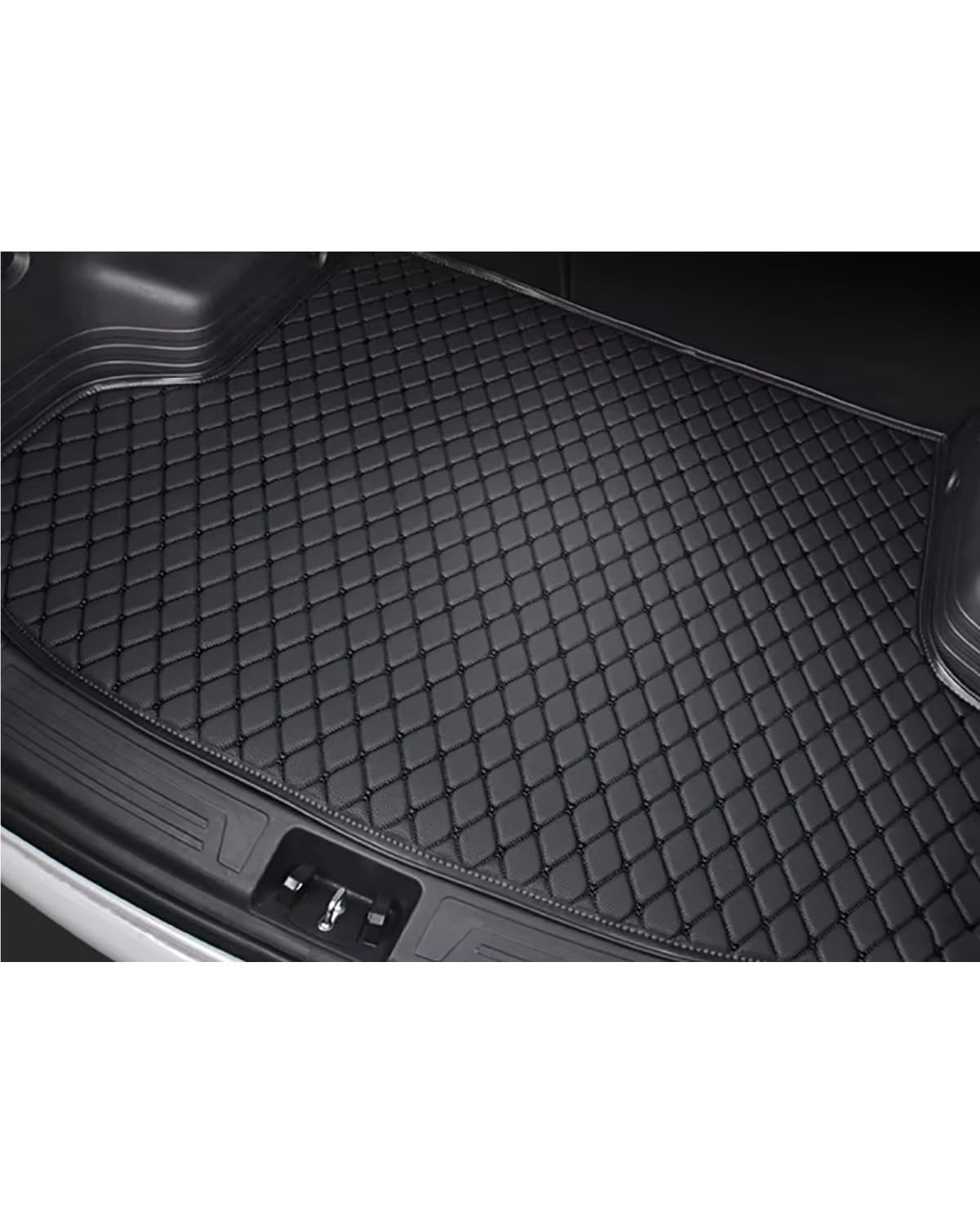 Kofferraummatte Für Aveo Für Schrägheck 2011 2012 2013 2014 2015 2016 Stamm Liner Fracht Fuß Pads Produkte Teile Auto Stamm Matten Kofferraumwanne(Black with Black) von Sohini