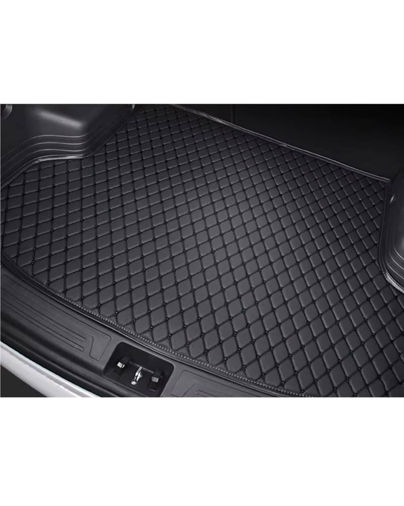 Kofferraummatte Für Captiva 2012 2013 Hinten Stamm Tablett Liner Fracht Fuß Pads Zubehör Autos wasserdichte Auto Stamm Matten Kofferraumwanne(Black with Black) von Sohini