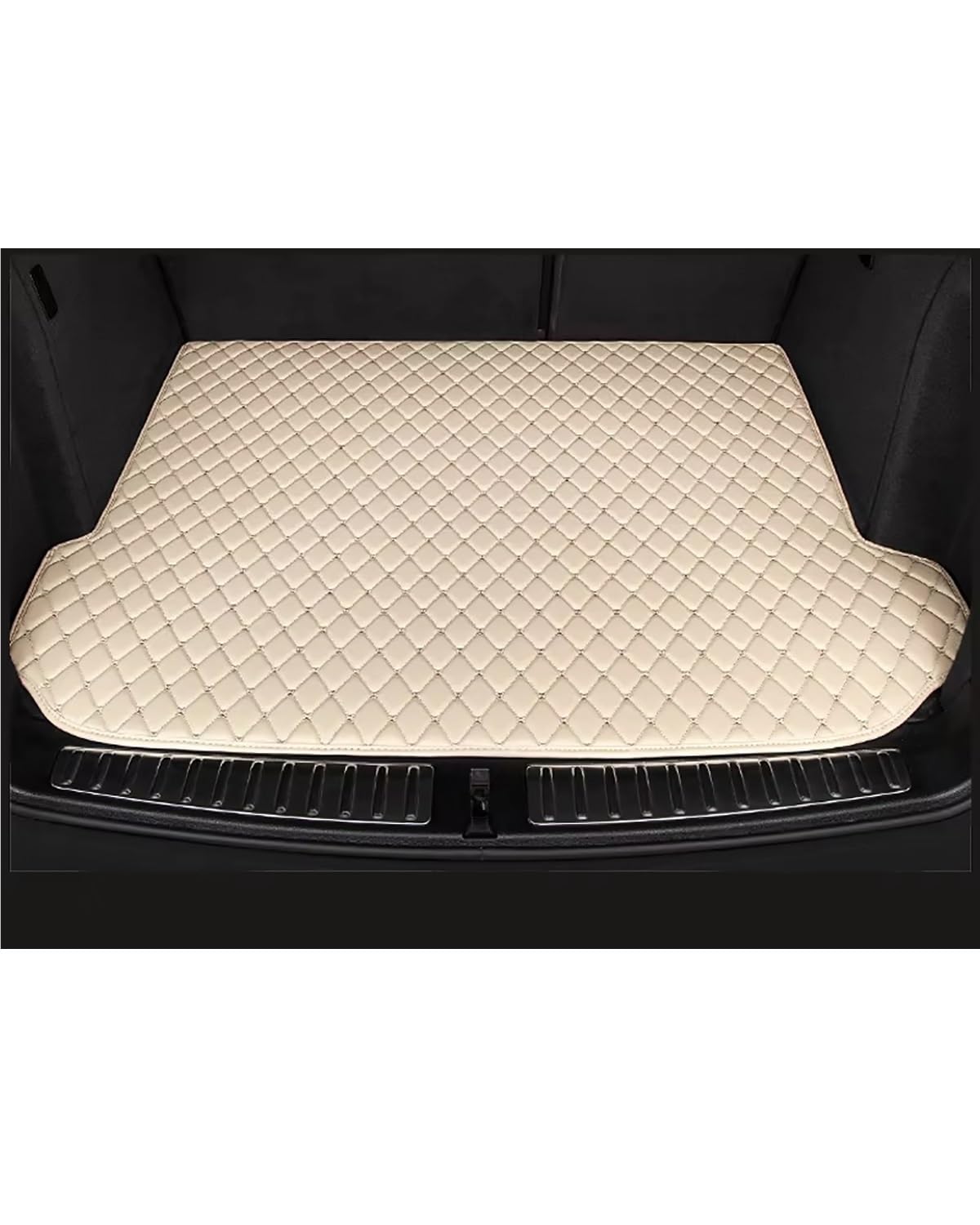 Kofferraummatte Für Compass 2007 2008 2009 2010 2011 2012 2013 2014 2015 Abdeckungen Cargo-Liner Teppich Auto Innen Zubehör Auto Stamm Matten Kofferraumwanne(Beige) von Sohini