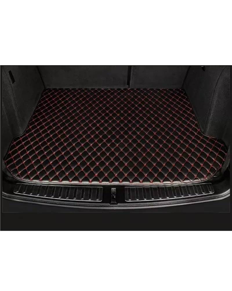 Kofferraummatte Für Fit Für Jazz 2014 2015 2016 2017 2018 2019 2020 Dekoration Cargo-Liner Teppiche Auto Innen Zubehör Auto Stamm Matten Kofferraumwanne(Black with Red) von Sohini