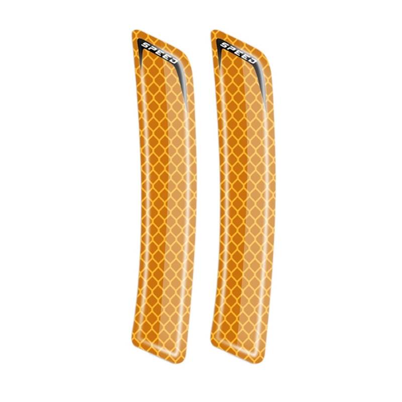 2Pcs Auto Sicherheit Warnung Aufkleber Mark Auto Reflektierende Aufkleber Band Reflektierende Streifen Außen Zubehör (Color : Orange) von SolGlo