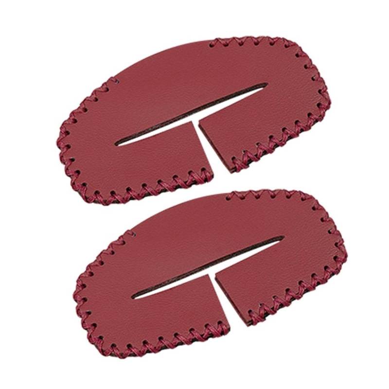 Auto-Sicherheitsgurt-Schnallen-Clip-Schutz, PU-Leder, Innenknopf-Schutzhülle, Kratzfest, Schutz for Sicherheitszubehör (Color : Red) von SolGlo