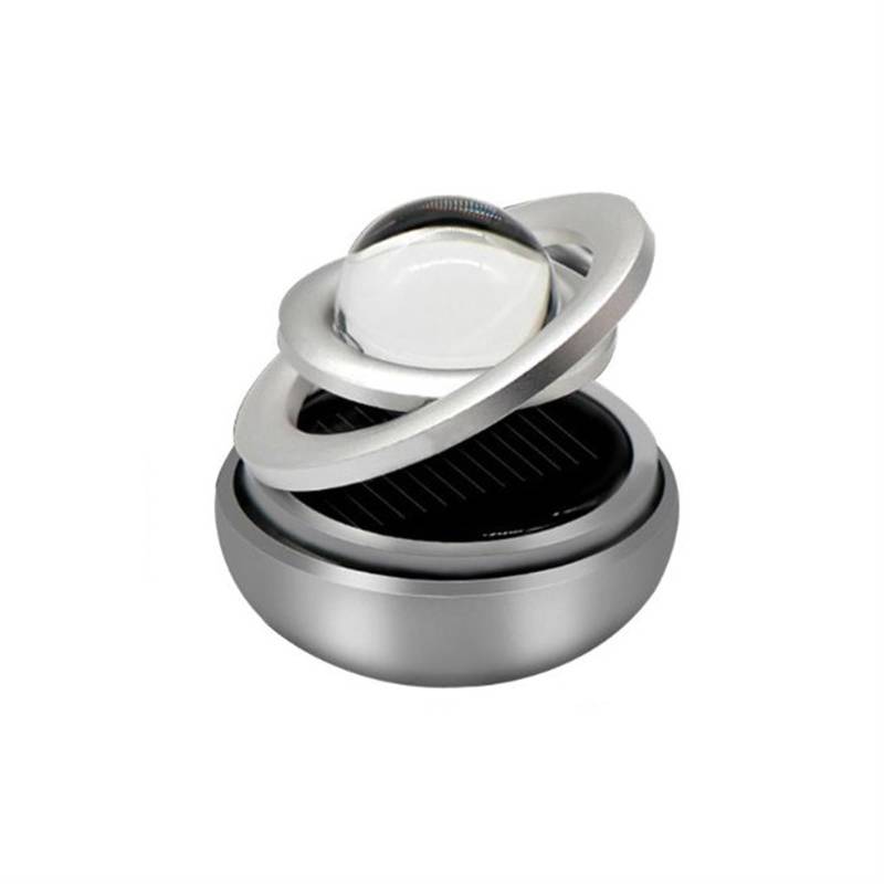 Neue Solar Interstellar Doppel-Ring Rotierenden Hängenden Aromatherapie Klimaanlage Outlet Parfüm Ätherisches Öl Diffusor Medaillon (Color : Silver) von SolGlo