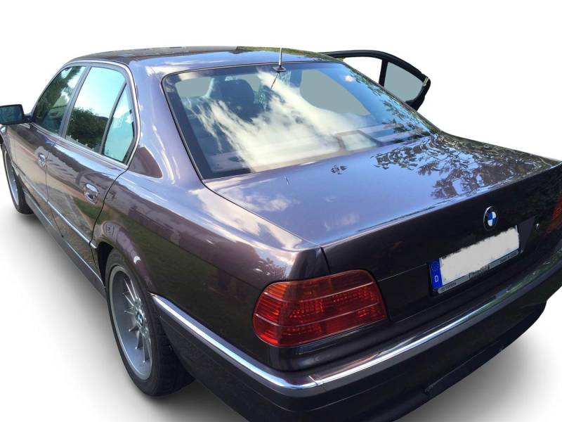 Solarplexius Auto-Sonnenschutz Scheiben-Tönung für BMW E38 Bj.94-01 mit Antenne in der Heckscheibe Komplettsatz Keine Folie von Solarplexius